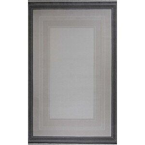 Gabardin Alessa 8001 Antrasit Serisi Triko Akrilik Salon Oturma Yatak Odası Halısı 160x230 cm