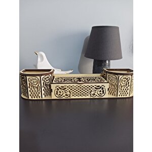 Ahşap Mdf Masa Üstü Düzenleyi̇ci̇si̇ Organi̇zer