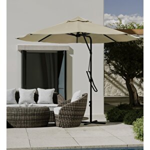Bahçe Balkon Cafe Şemsiye 290x290 Cm Katlanır
