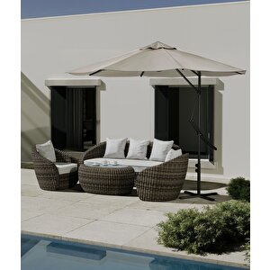 Bahçe Balkon Cafe Şemsiye 290x290 Cm Katlanır
