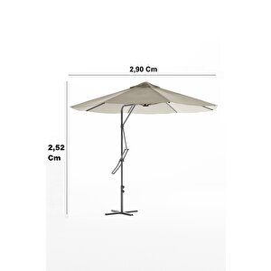 Kagu Bahçe Balkon Cafe Şemsiye 290x290 Cm Katlanır