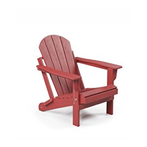 Kırmızı Adirondack Serisi Klasik Katlanır Sandalye, Siyah Koltuk, Balkon,bahçe,cafe Mobilyası Kırmızı 05