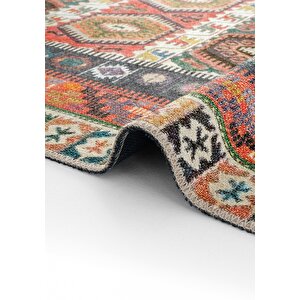 Cool Halı Private Renkli Eskitme Vintage Halı Kilim Otantik Dokuma Şönil Halı Yıkanabilir Salon Halısı