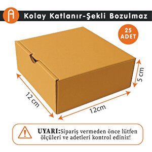 12x12x5cm Kraft Kutu |25 ADET | E-ticaret Kargo Ürün Hediye Kutusu