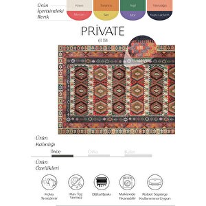 Private Renkli Eskitme Vintage Halı Kilim Otantik Dokuma Şönil Halı Yıkanabilir Salon Halısı 95x300 cm