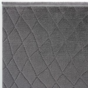 Newyork 3112 Antrasit Yumuşak Tuşeli Halı Salon Koridor Kesme Yolluk Dokuma Makine Halısı 160x300 cm