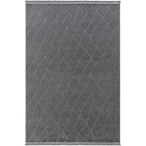 Newyork 3112 Antrasit Yumuşak Tuşeli Halı Salon Koridor Kesme Yolluk Dokuma Makine Halısı 120x200 cm