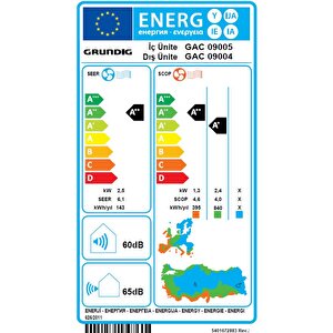 Grundig Gac 09004/09005 Btu Inverter Klima