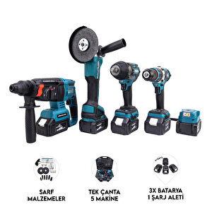 Beşli Set Mk800 (power Bank Led 13mm Ç.mandren+s.sikma+ş.spral+ş.hi̇lti̇)