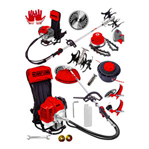 D-power Sirt Ti̇pi̇ Çapa Aparati Hedi̇yeli̇ Benzi̇nli̇ Motorlu Ot Çali Tirpani Çi̇m Bi̇çme Maki̇nasi