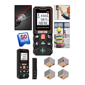 Professi̇onel Lazer Metre 50 Metre Dfl-50 Mesafe Ölçer Lazermetre