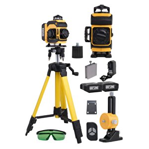 Tri̇pod Hedi̇yeli̇ Di̇ji̇tal Göstergeli̇ Type-c Şarj Çikişli 16 Yönlü Lazer Hi̇zalama
