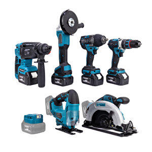 Yedi̇li̇ Set Mk800 (powerbank&led+ Ş.hilti+ş.spral+s.sıkma+13mm Ç.mandren+ş.dekupaj+sunta Kesme)