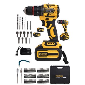 Özel Seri̇ 84 Parça Kömürsüz Güclendi̇ri̇lmi̇ş Motor Darbeli̇ Şarjli Matkap-sri
