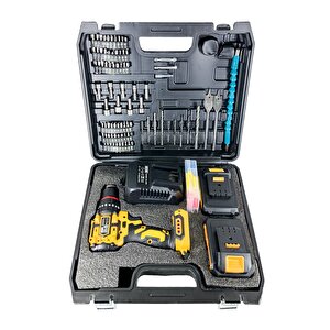 Özel Seri̇ 84 Parça Kömürsüz Güclendi̇ri̇lmi̇ş Motor Darbeli̇ Şarjli Matkap-sri