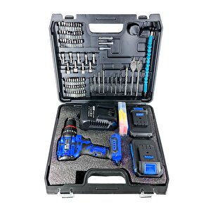 Özel Seri̇ 84 Parça Kömürsüz Güclendi̇ri̇lmi̇ş Motor Darbeli̇ Şarjli Matkap-mvi