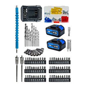 Özel Seri̇ 84 Parça Kömürsüz Güclendi̇ri̇lmi̇ş Motor Darbeli̇ Şarjli Matkap-mvi