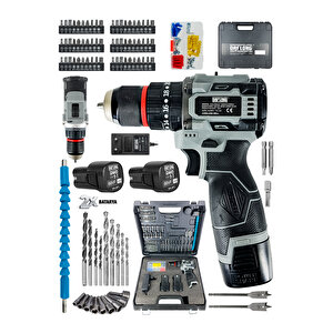 Pro Çeli̇k Özel Seri̇ 84 Parça Kömürsüz Güçlendi̇ri̇lmi̇ş Motor Şarjli Armut Batarya Matkap