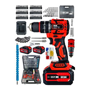 Özel Seri̇  84 Parça Kömürsüz Güclendi̇ri̇lmi̇ş Motor Darbeli̇ Şarjli Matkap