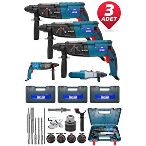 Avantajli Set 3x Daflong Metal Şanzıman Kırıcı Delici Darbeli Matkap 2-28mm Hilti