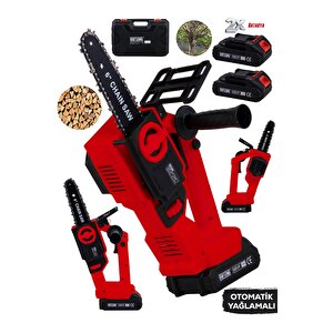 Kömürsüz Yeni̇ Nesi̇l Otomati̇k Yağlamali 6 İnç Dfl-seri̇es Dal Budama Maki̇nasi-krmz