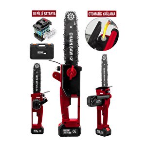 Yeni̇ Nesi̇l Kömürsüz 12 Inch Di̇ji̇tal Göstergeli̇ Otomati̇k Yağlamali Odun-dal Budama Maki̇nasi