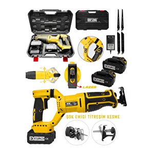 180 Derece Dönerli̇ Şarjli Kömürsüz Çelik Şanzuman Kemik Kesme Tilki Kuyruğu Testere Makina-s