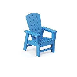 Mavi Çocuk Adirondack Sandalye, Yıkanabilir Koltuk, Dış Mekan Çocuk Mobilya, Kreş, Anaokulu Mavi