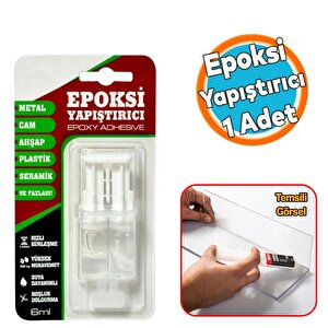 Epoksi Yapıştırıcı 6 Ml Hızlı Kuruyan Güçlü Genel Amaçlı Yapışma Metal Plastik Seramik Cam Kullanım