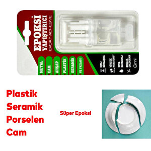 Epoksi Yapıştırıcı 6 Ml Hızlı Kuruyan Güçlü Genel Amaçlı Yapışma Metal Plastik Seramik Cam Kullanım