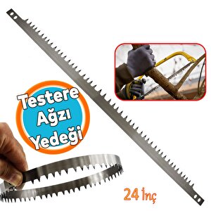 Kolastar Yaylı El Testere Ağzı Yedeği Bıçağı 1 Adet İsveç Kalitesi 24" İnç 610 Mm (61cm) Çatal Diş