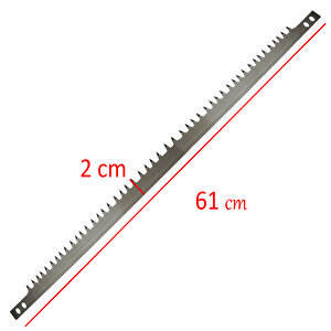 Kolastar Yaylı El Testere Ağzı Yedeği Bıçağı 1 Adet İsveç Kalitesi 24" İnç 610 Mm (61cm) Çatal Diş