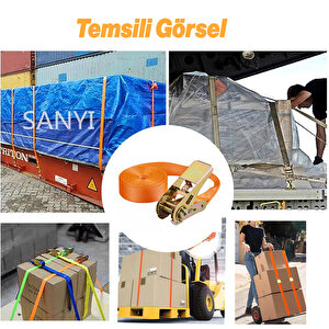Spanzet Sonsuz Gırgır Yük Gerdirme Halatı Eşya Sabitleme Sapan 3 Metre Yük Taşıma Kamyoncu İpi