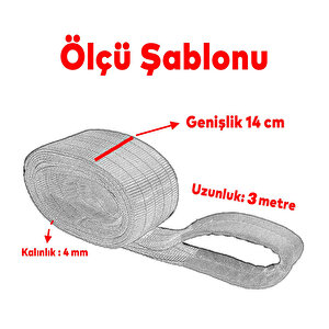 Polyester Sapan Spanzet 6 Ton 3 Metre Kahve Sağlam Yük Kaldırma Taşıma İndirme Halat