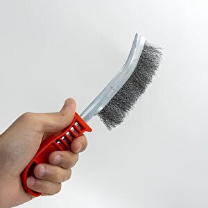 Metal Tel Fırça Plastik Saplı Kir Pas Mangal Barbekü Izgara Çok Amaçlı Temizleme Fırçası 30 Mm