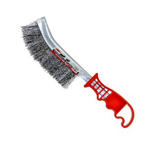 Metal Tel Fırça Plastik Saplı Kir Pas Mangal Barbekü Izgara Çok Amaçlı Temizleme Fırçası 30 Mm