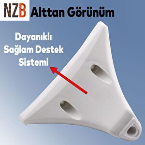 Lüks Mobilya Kanepe Sehpa Tv Ünitesi Koltuk Ayağı 10 Cm Beyaz Baza Ayak