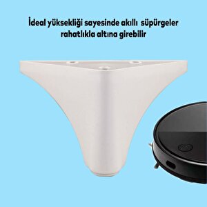 Lüks Mobilya Kanepe Sehpa Tv Ünitesi Koltuk Ayağı 10 Cm Beyaz Baza Ayak