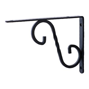 Raf Altı Metal Ayak Ferforje Siyah Raf Tutucu 150 X 230 Mm (2 Adet)