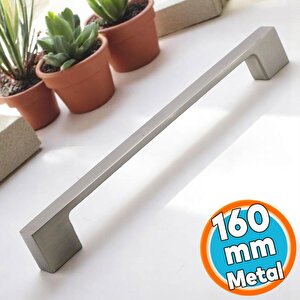 Mobilya Mutfak Çekmece Dolap Dolabı Kapak Kulbu Kulpu Kulpları (160 Mm - 16 Cm) İnox Metal