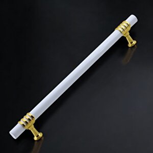 Mobilya Mutfak Dolabı Çekmece Dolap Kulpları Kapak Kulpu Kulbu Beyaz Altın 224 Mm Metal Kulp(22.4 Cm)
