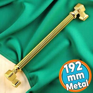 Mobilya Çekmece Mutfak Dolabı Dolap Kulpları Kulb 19.2 Cm Metal Gold Altın Çizgili Kulp 192 Mm