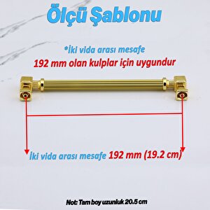 Mobilya Çekmece Mutfak Dolabı Dolap Kulpları Kulb 19.2 Cm Metal Gold Altın Çizgili Kulp 192 Mm