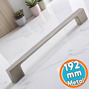 Mobilya Mutfak Çekmece Dolap Dolabı Kapak Kulbu Kulpu Kulpları (192 Mm - 19.2 Cm) İnox Metal Kulp