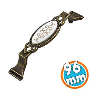 Mobilya Mutfak Dolabı Çekmece Dolap Kapak Kulpu Kulbu Antik Sarı 96 Mm Metal Kulp