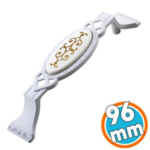 Mobilya Mutfak Dolabı Çekmece Dolap Kapak Kulpu Kulbu Beyaz 96 Mm Metal Kulp