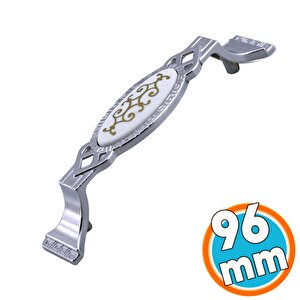 Mobilya Mutfak Dolabı Çekmece Dolap Kapak Kulpu Kulbu Krom Renk 96 Mm Metal Kulp