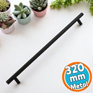Mobilya Mutfak Çekmece Dolap Dolabı Kulpu Kulbu Kulplarımat Siyah Metal Kulp 320 Mm-32 Cm