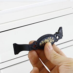 Mobilya Mutfak Dolabı Çekmece Dolap Kapak Kulpu Kulbu Siyah 96 Mm Metal Kulp