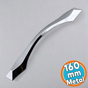 Mobilya Mutfak Çekmece Dolabı Dolap Kapak Kulpları Kulbu Kulpu 16 Cm Kulp 160 Mm Krom Metal